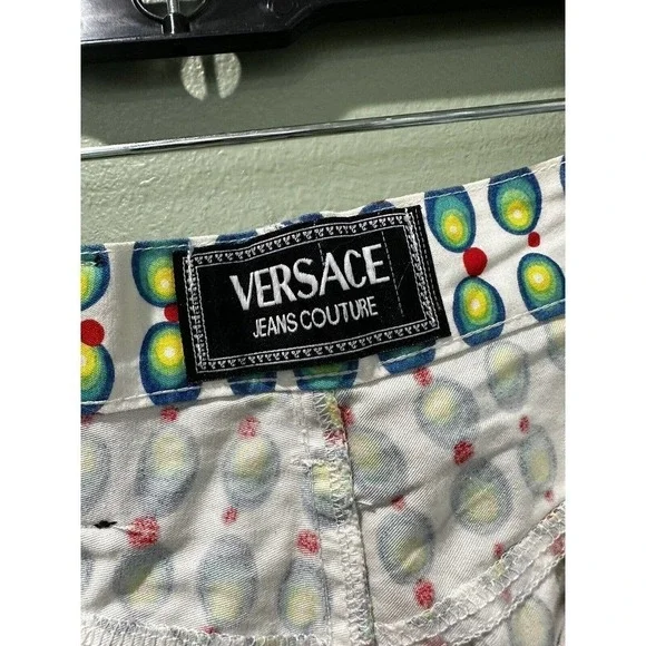 Vtg 90’s Versace Pants Colorful Olive Novelty Disco Atomic Art To Wear S…​ - Picture 8 of 16